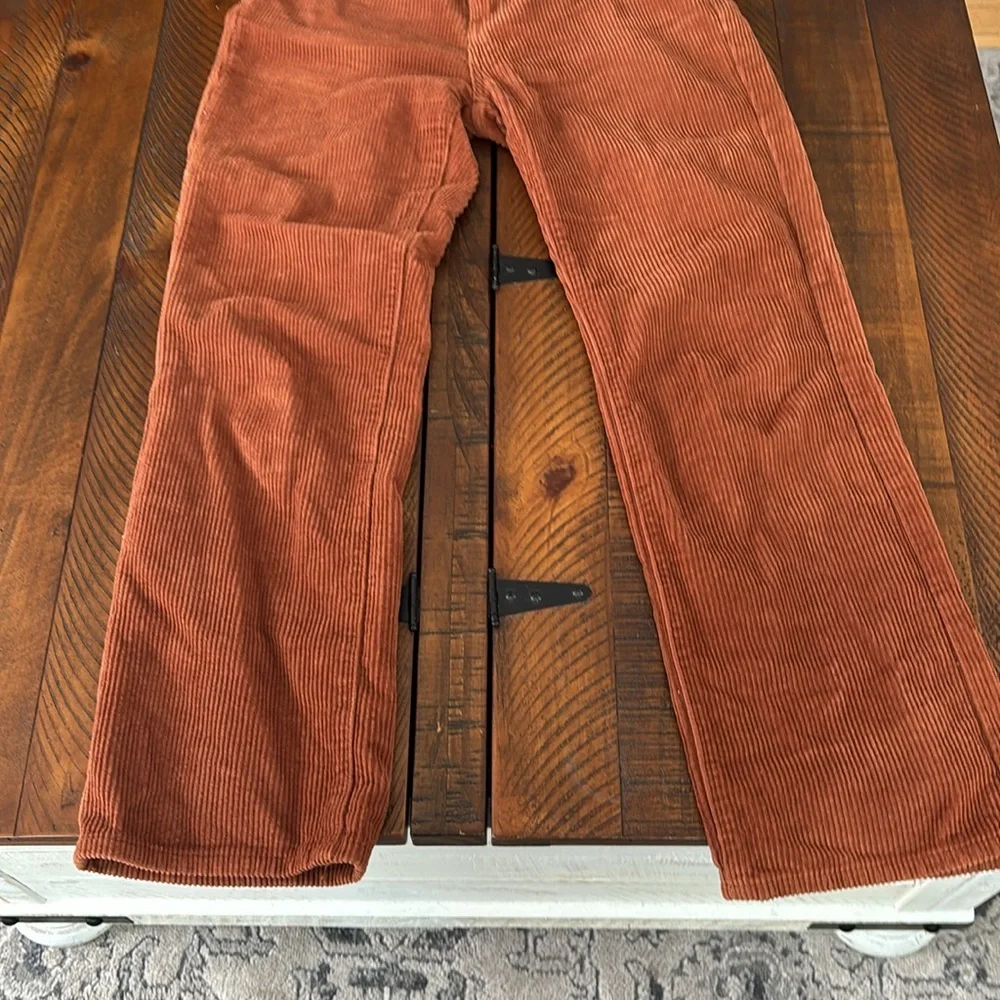 SHEIN Terracotta Corduroy Straight Leg Pants - Picture 3 of 6